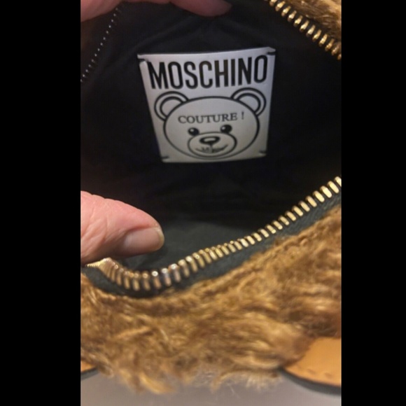 MOSCHINO Teddy Bear Smooth-leather And Mohair Cross-body Bag In Brown - Picture 6 of 13